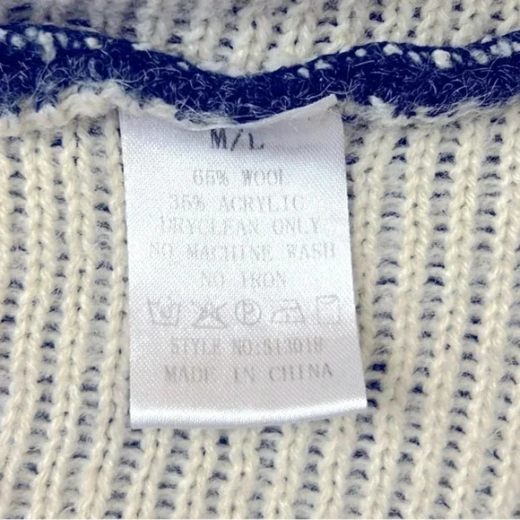 GeeGee Southwestern Aztec Long Sleeve Open Front Mid Length Sweater Cardigan - Picture 7 of 8